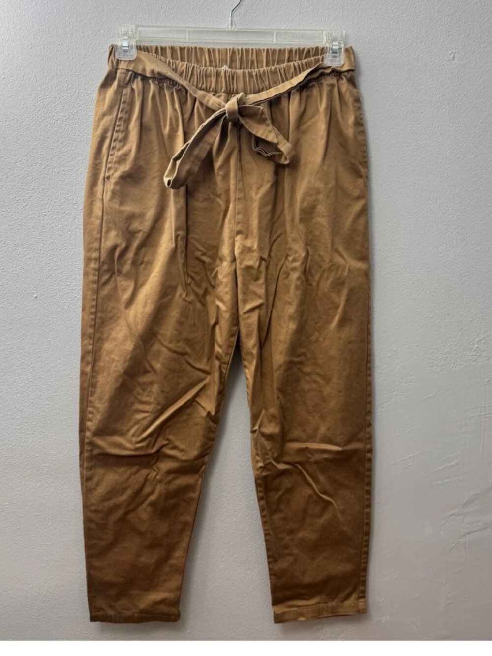 Conrado City To Beach Beige Pants High Waist 100% Cotton Size M Women's